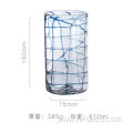 water glasses cup with colored crossed line